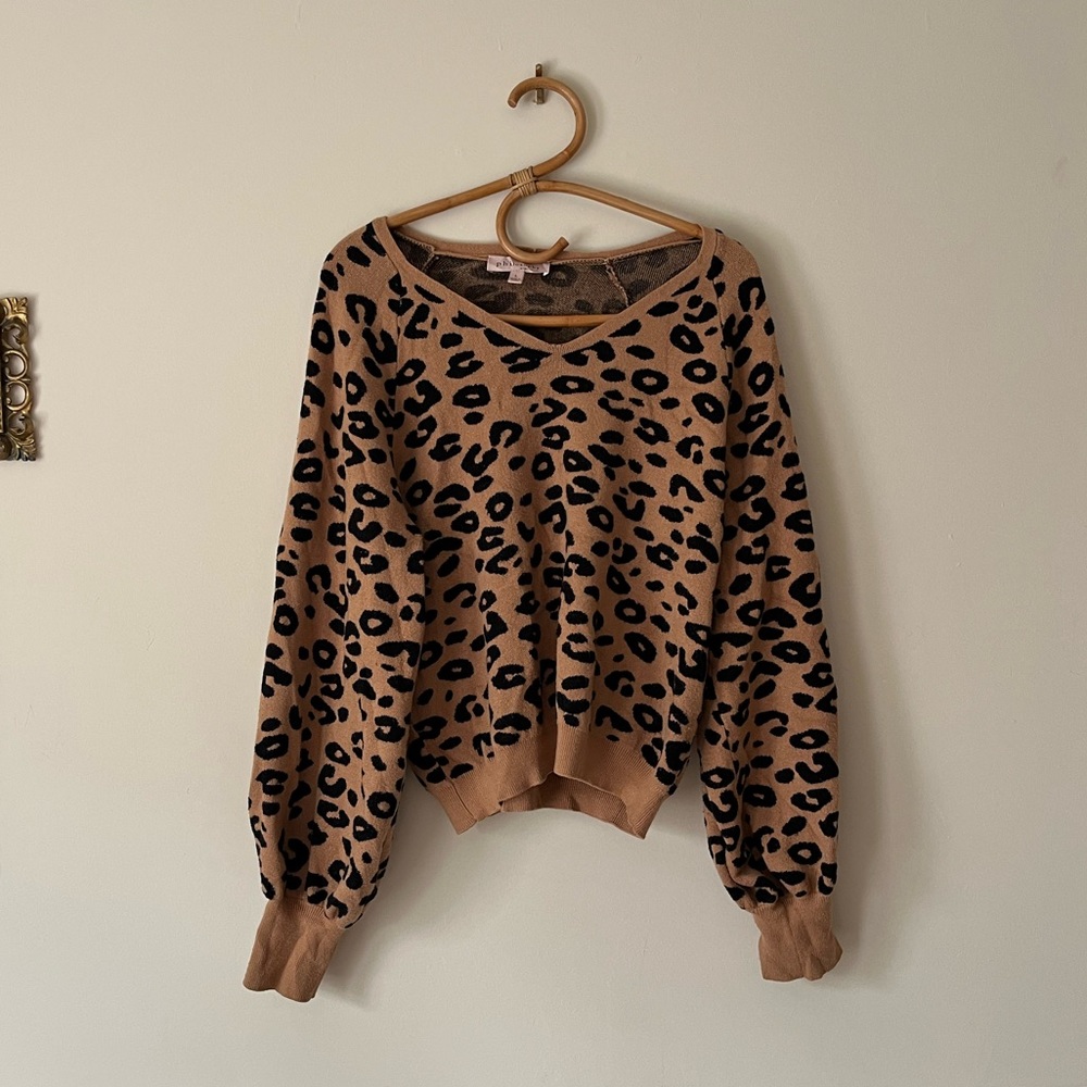 Philosophy Cheetah Print Sweater